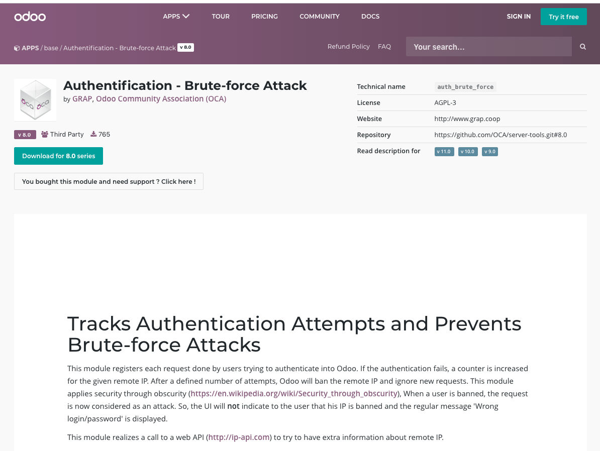 brute force attack module